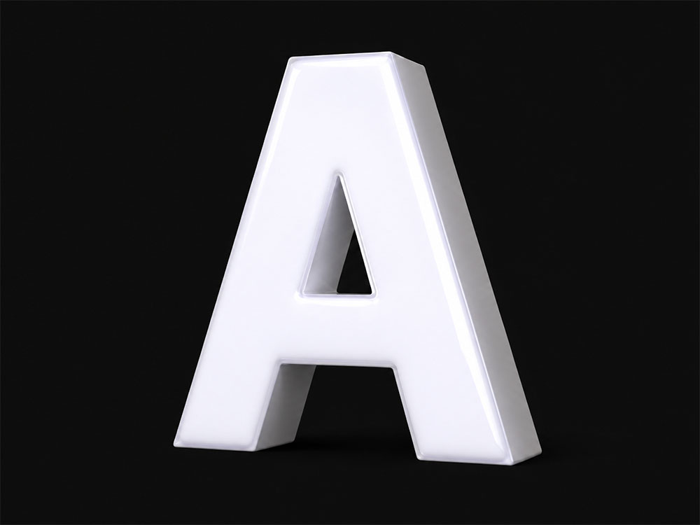 Буквы из жидкого акрила